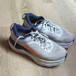 Hoka One One Womens Bondi 7 1110531 LRBI Gray Running Shoes Sneakers Size 9 D